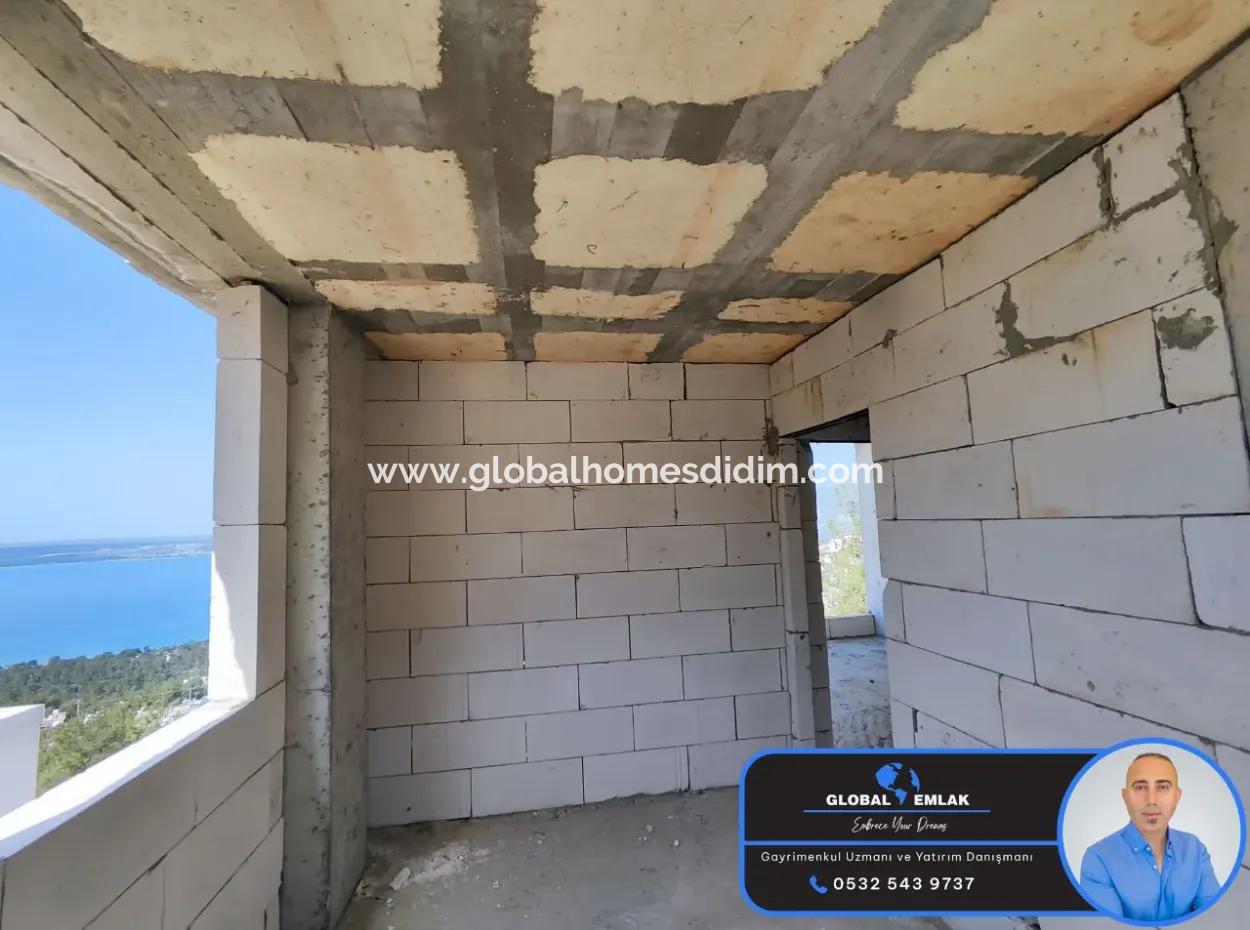 Didim Akbük Çukur Menvkii Satılık 3+1 Full Deniz Manzaralı Na Tamam Villa